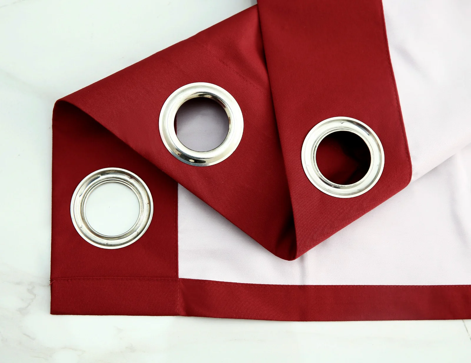 Plain Dyed Laminated Curtain-Maroon - Image 5