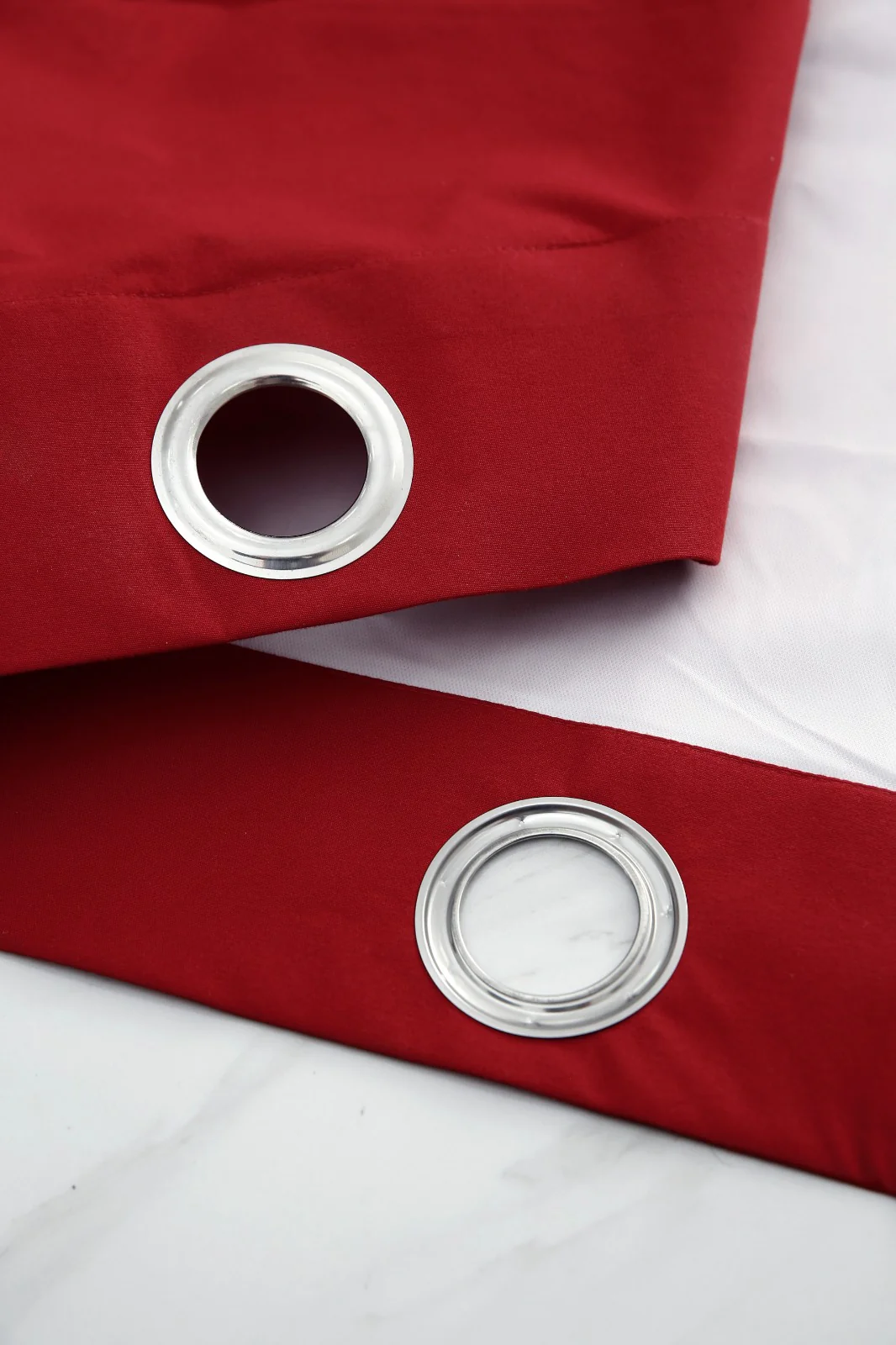 Plain Dyed Laminated Curtain-Maroon - Image 6