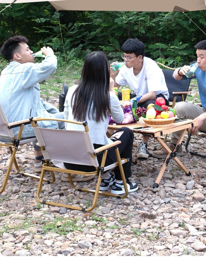 Portable Foldable Chair With Metal Frame(SA2405-144)-Cream - Image 8
