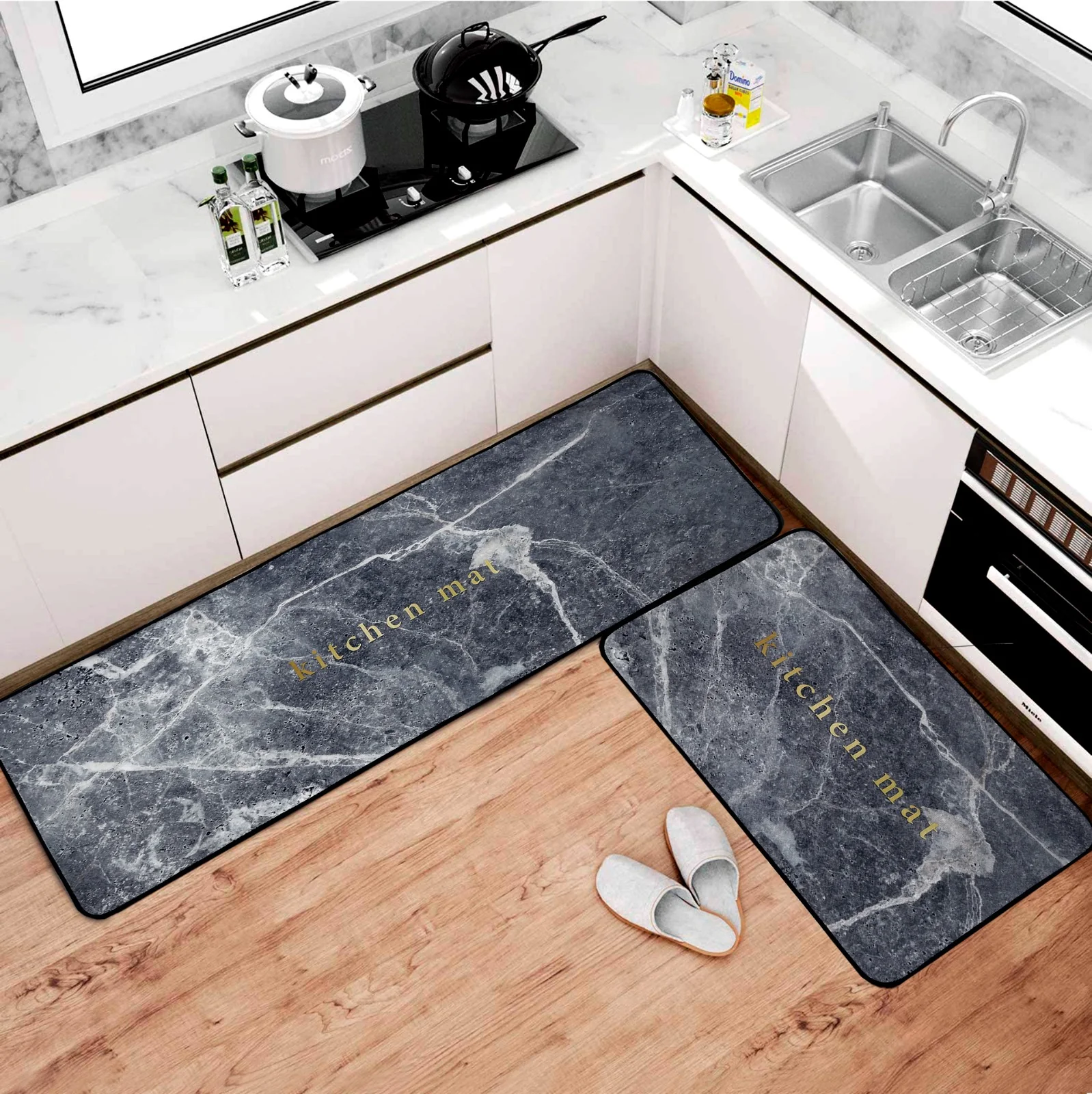 Premium Padded Anti slip Kitchen Mat Set-Merble