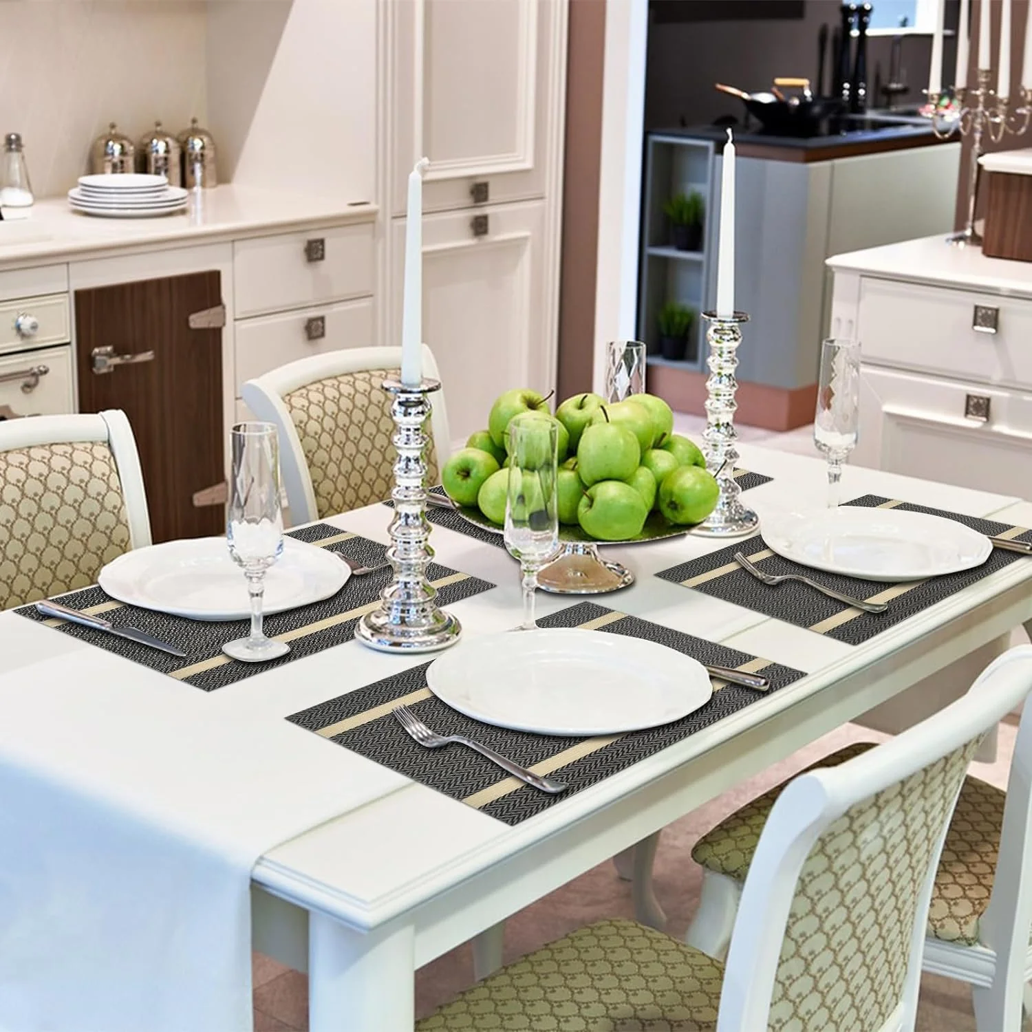 PVC Table Place Mats-Brown Weaves - Image 3