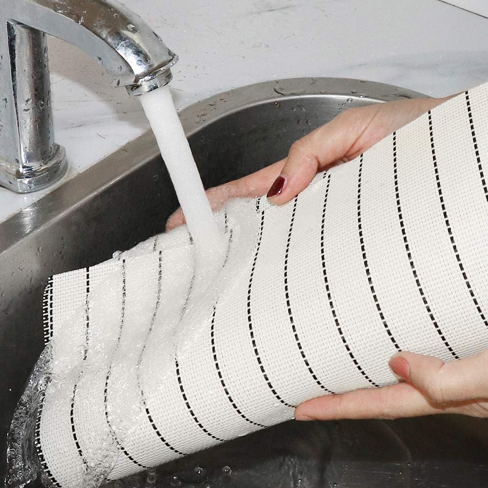 PVC Table Place Mats-White Stripes - Image 10