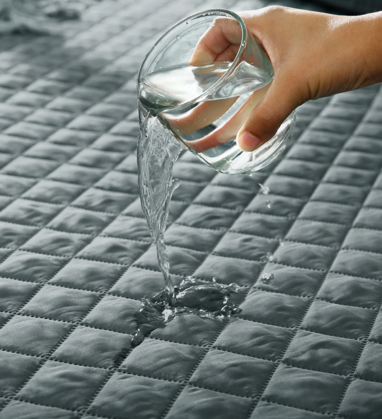 Quilted Waterproof Mattress Protector-GERY - Image 10