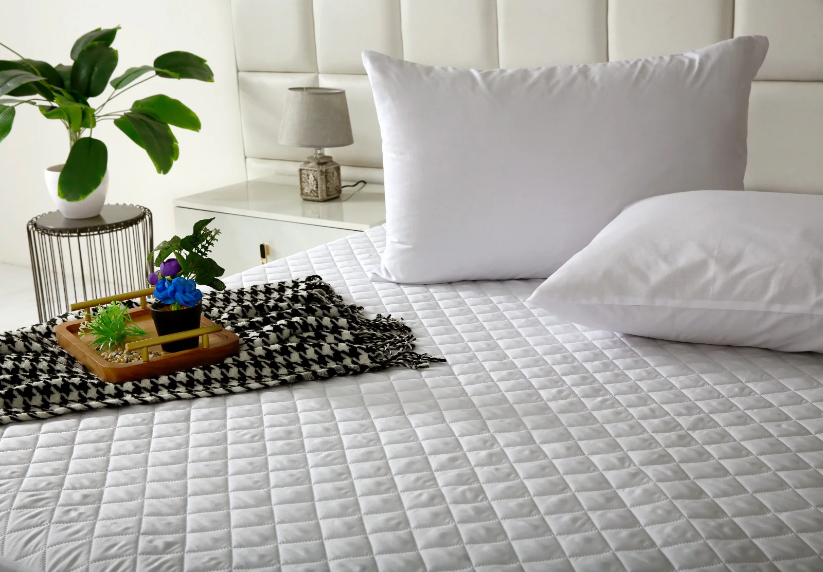 Quilted Waterproof Mattress Protector-White - Image 11