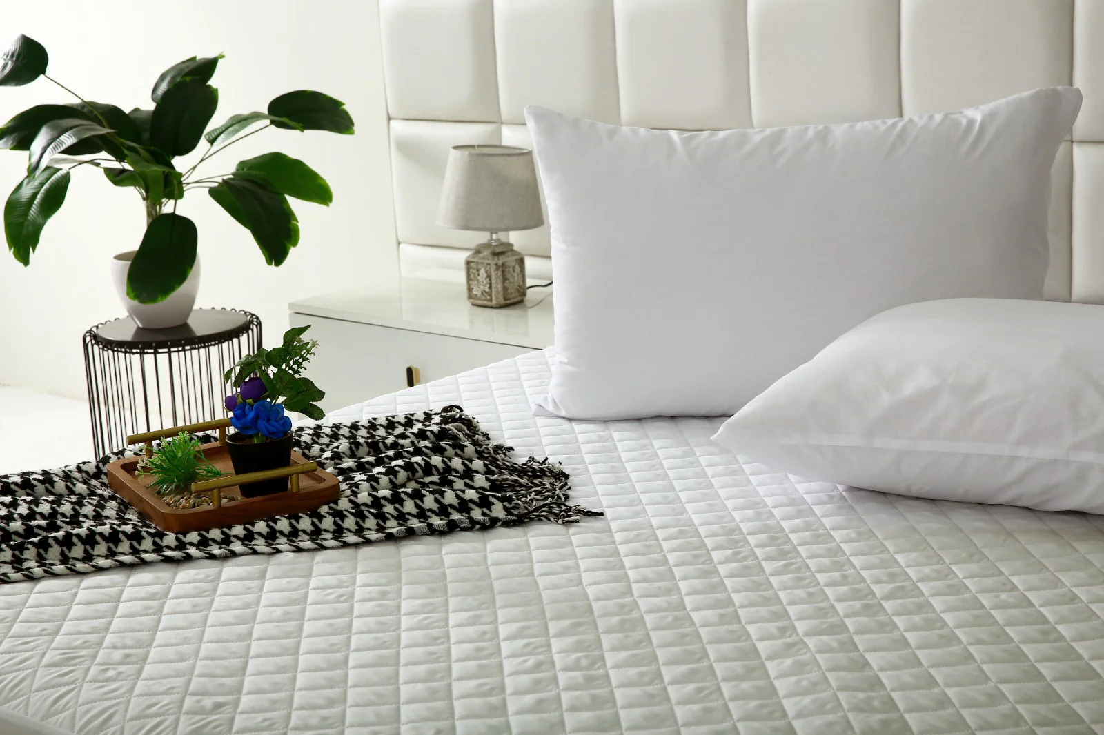 Quilted Waterproof Mattress Protector-White - Image 13