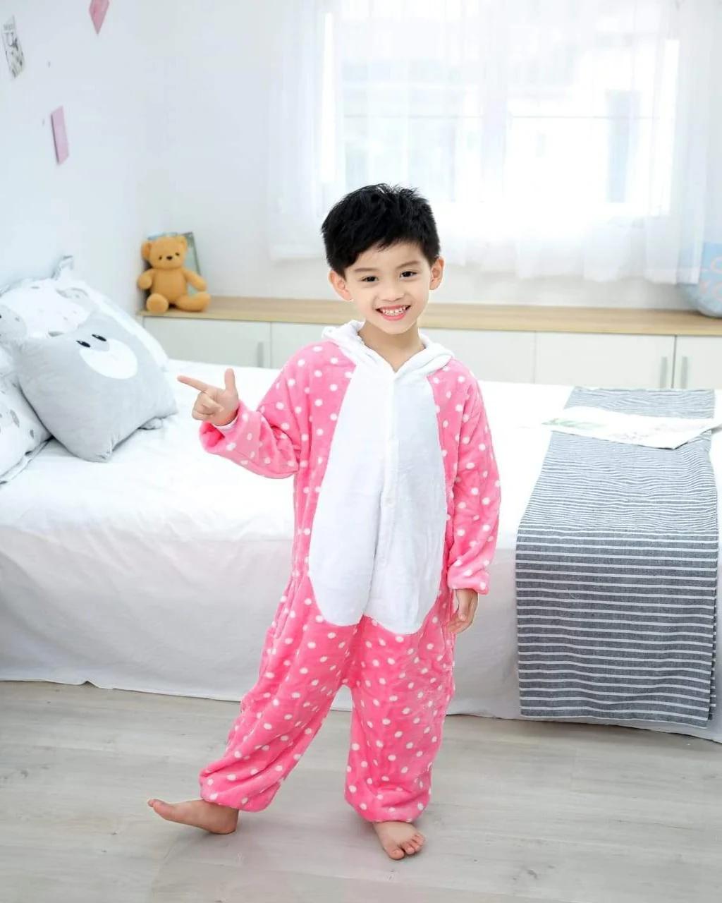 SA-23 Kids Plush Hooded Fleece-Sleep Wears
