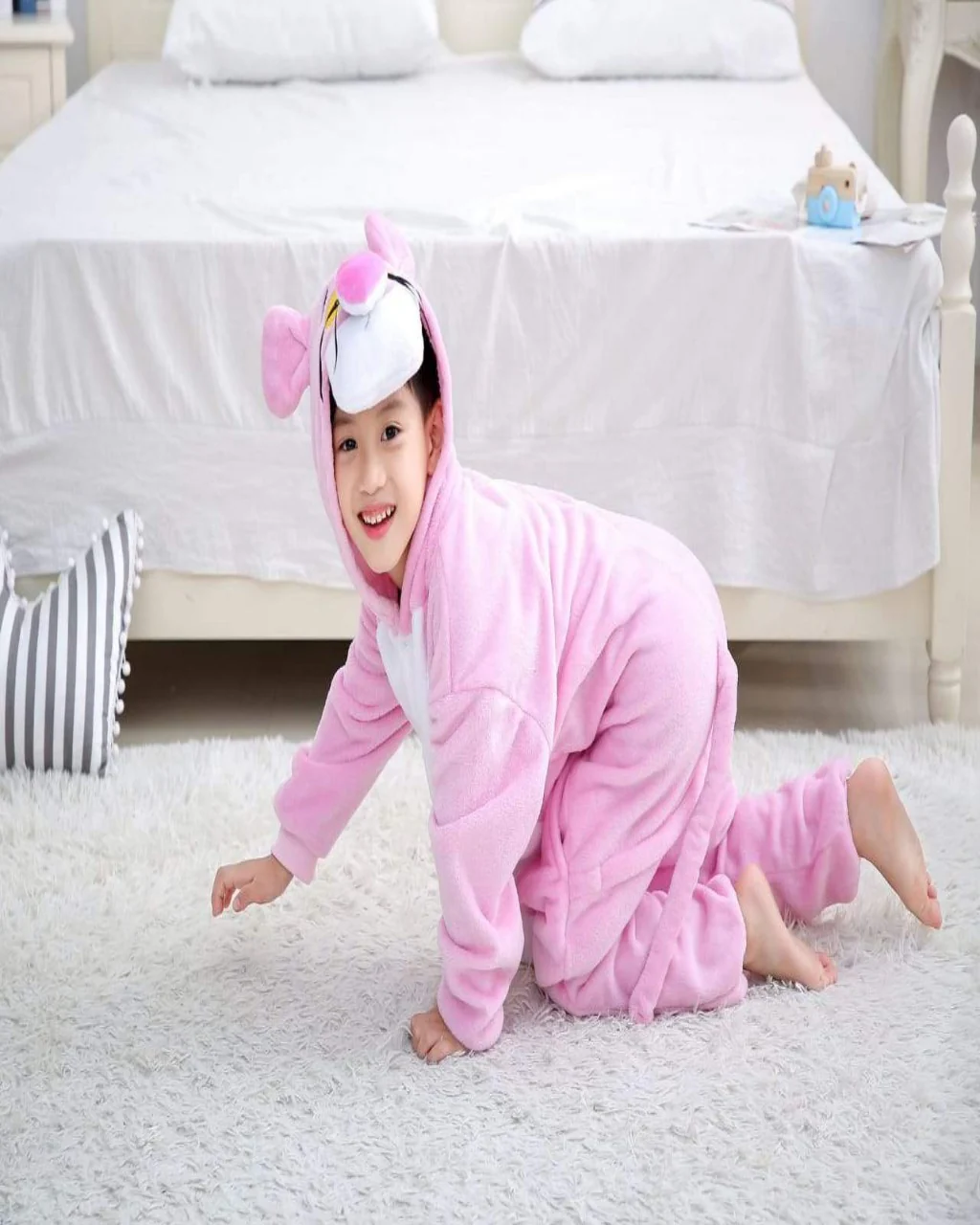 SA-24 Kids Plush Hooded Fleece-Sleep Wears