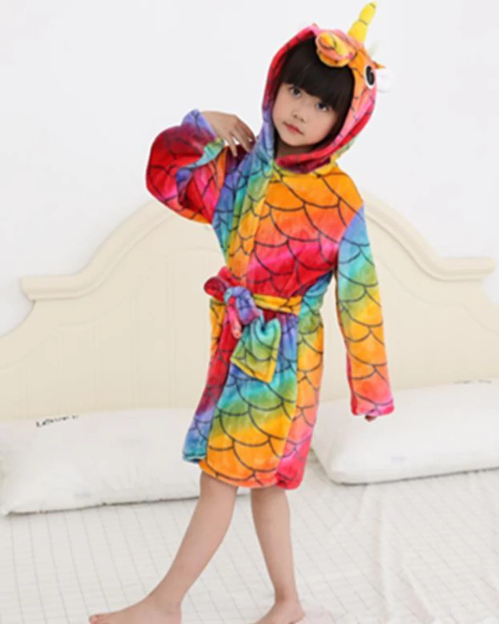 SA-30 Kids Plush Hooded Fleece-Sleep Wears