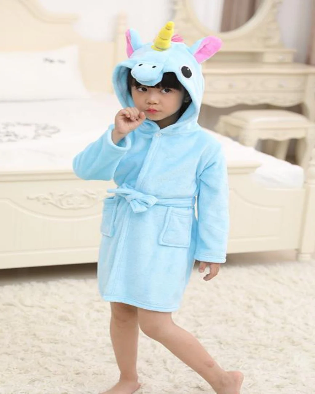 SA-33 Kids Plush Hooded Fleece-Sleep Wears
