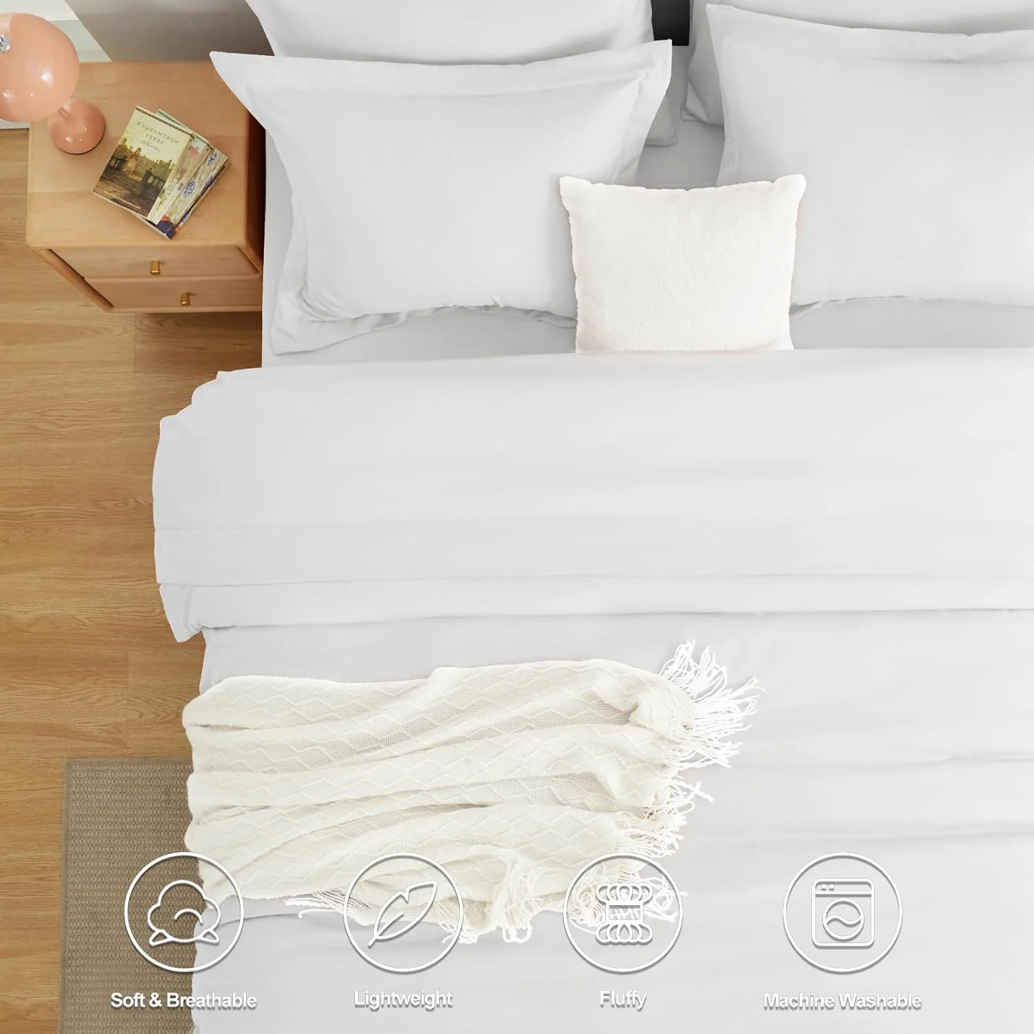 Solid Duvet Cover-White - Image 4