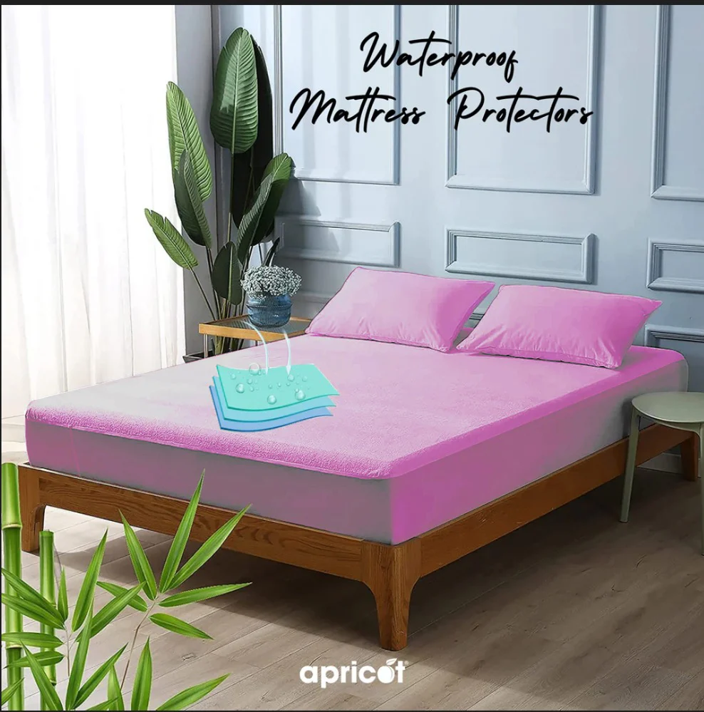 Terry Waterproof Mattress Protector-Lilac
