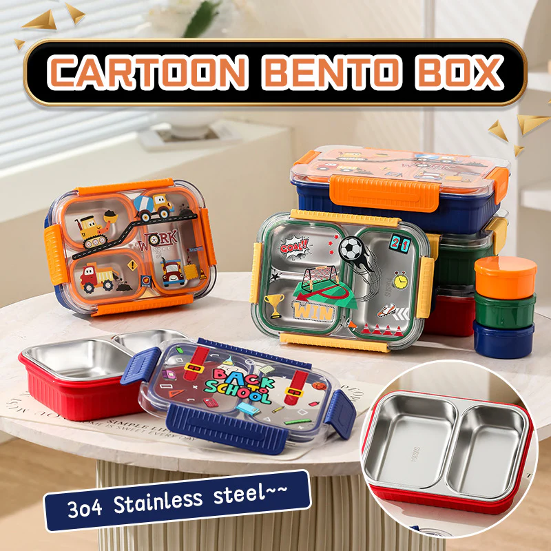 TrioFeast Bento Lunch Box Leak Proof(3 Compartment) -SA2510-057Back To School - Image 2