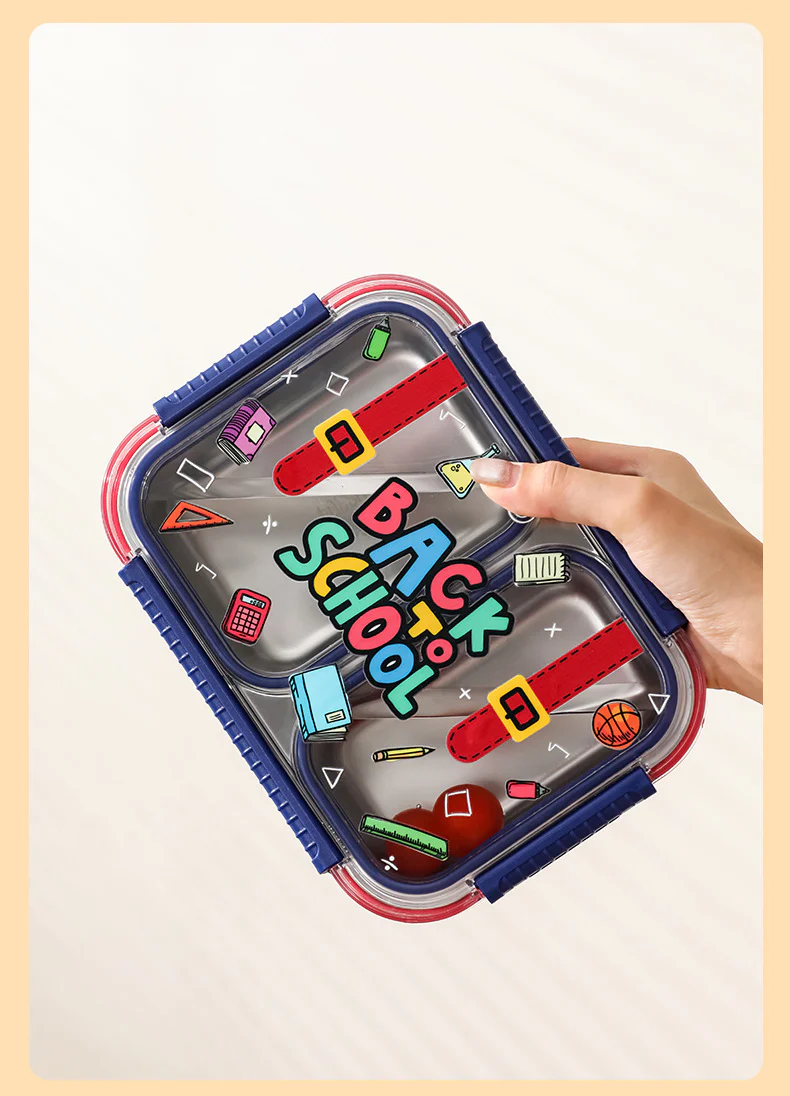 TrioFeast Bento Lunch Box Leak Proof(3 Compartment) -SA2510-057Back To School - Image 5