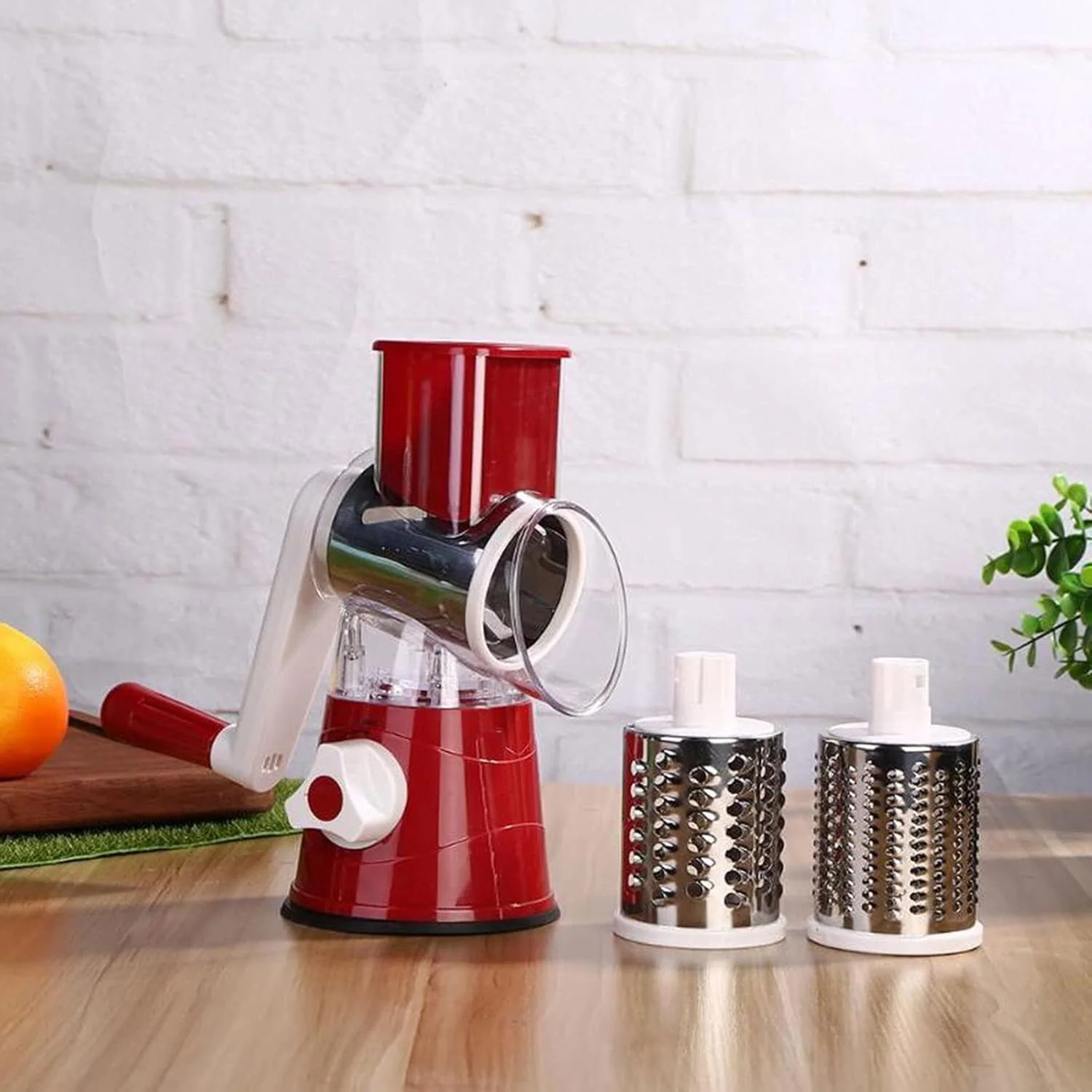 Vegetable Slicer with 3 Interchangeable Blades (SA2510-021)RED - Image 12