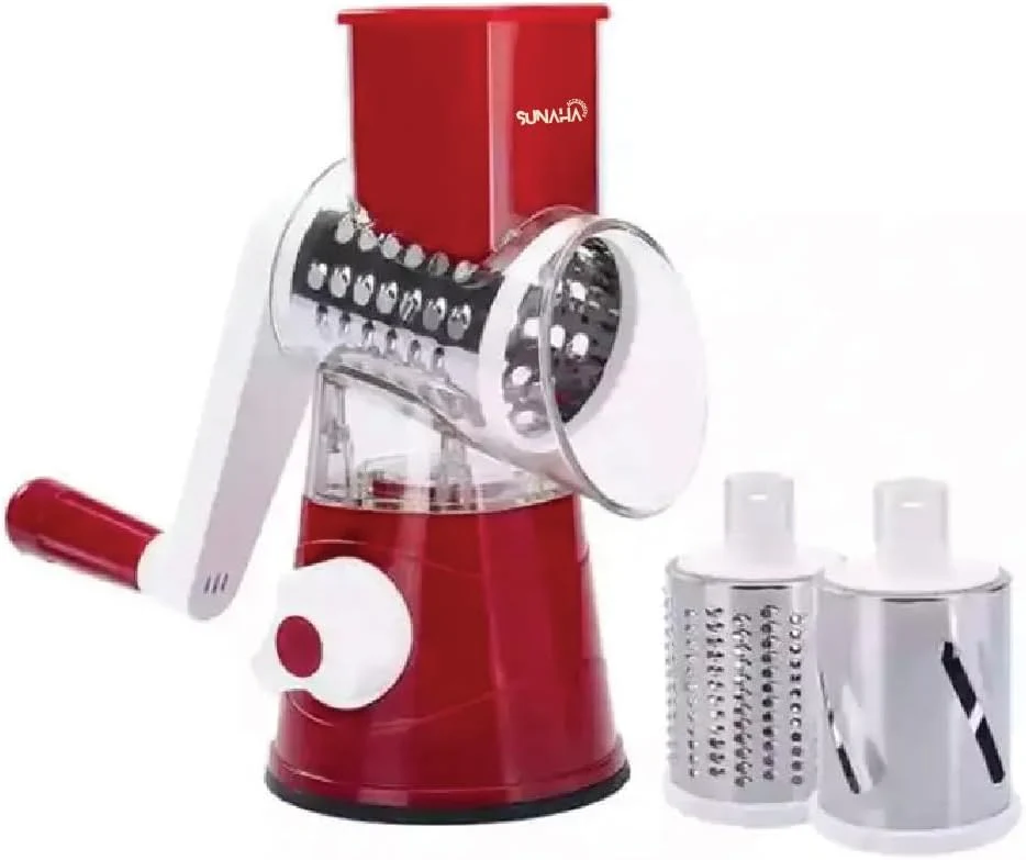 Vegetable Slicer with 3 Interchangeable Blades (SA2510-021)RED - Image 2