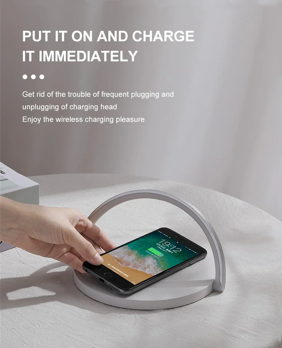 Wireless Charger Fast Charging Pad and LED Lamp-SA2405-185 - Image 3