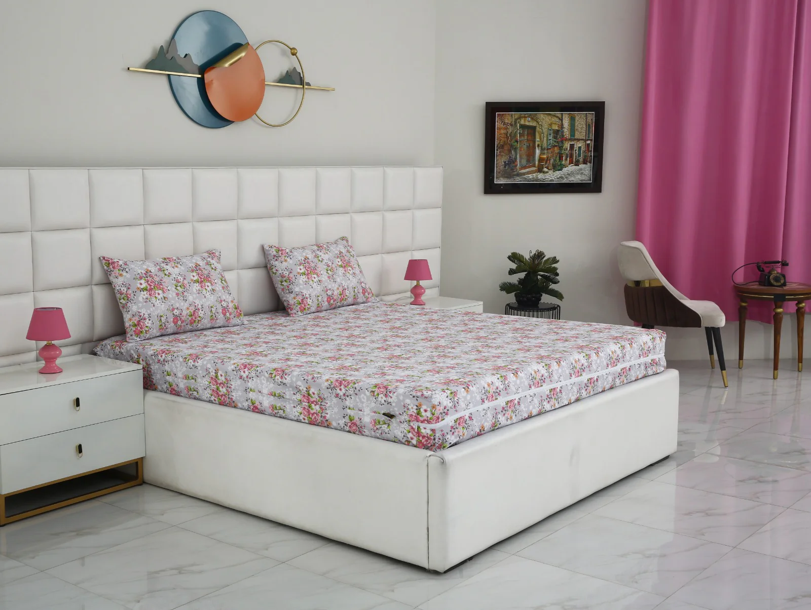 Zipper Mattress Cover Printed-Morning Glory - Image 4