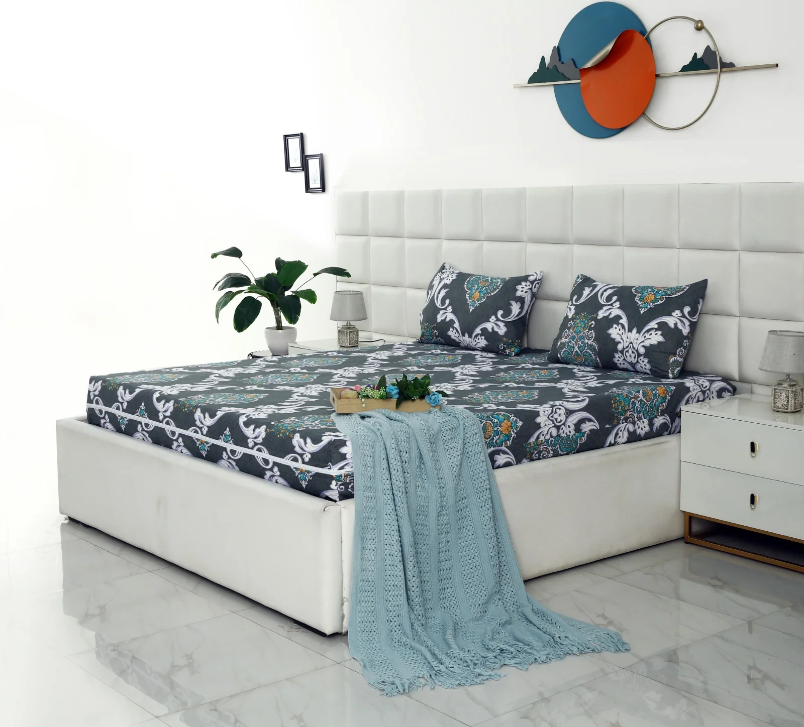 Zipper Mattress Cover Printed-Medallion Gold - Image 6