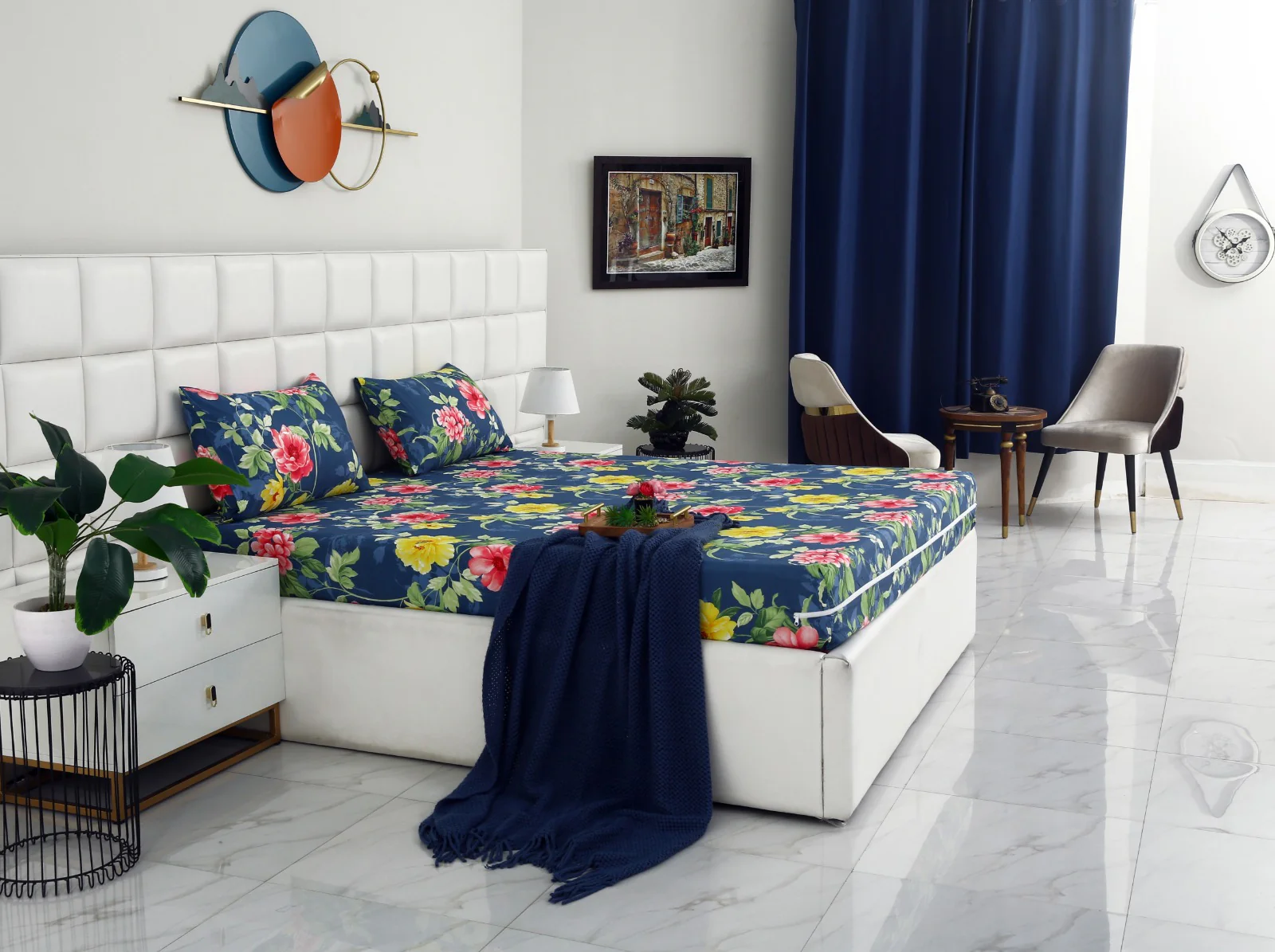 Zipper Mattress Cover Printed-Orchid - Image 9